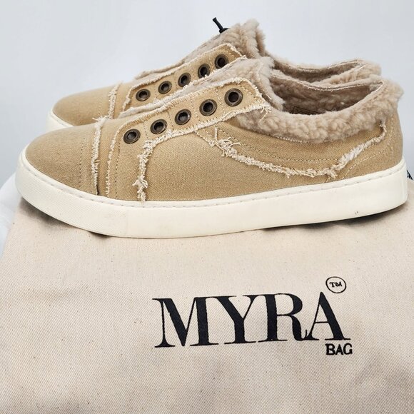 MYRA BAG Fancy Fur Lined Slip On Sneakers 7 & 9 NWT - Picture 6 of 11